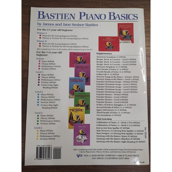Bastien Piano Basics Popular Christmas Songs Level 2 Sheet Music Book M5 - Picture 3 of 3